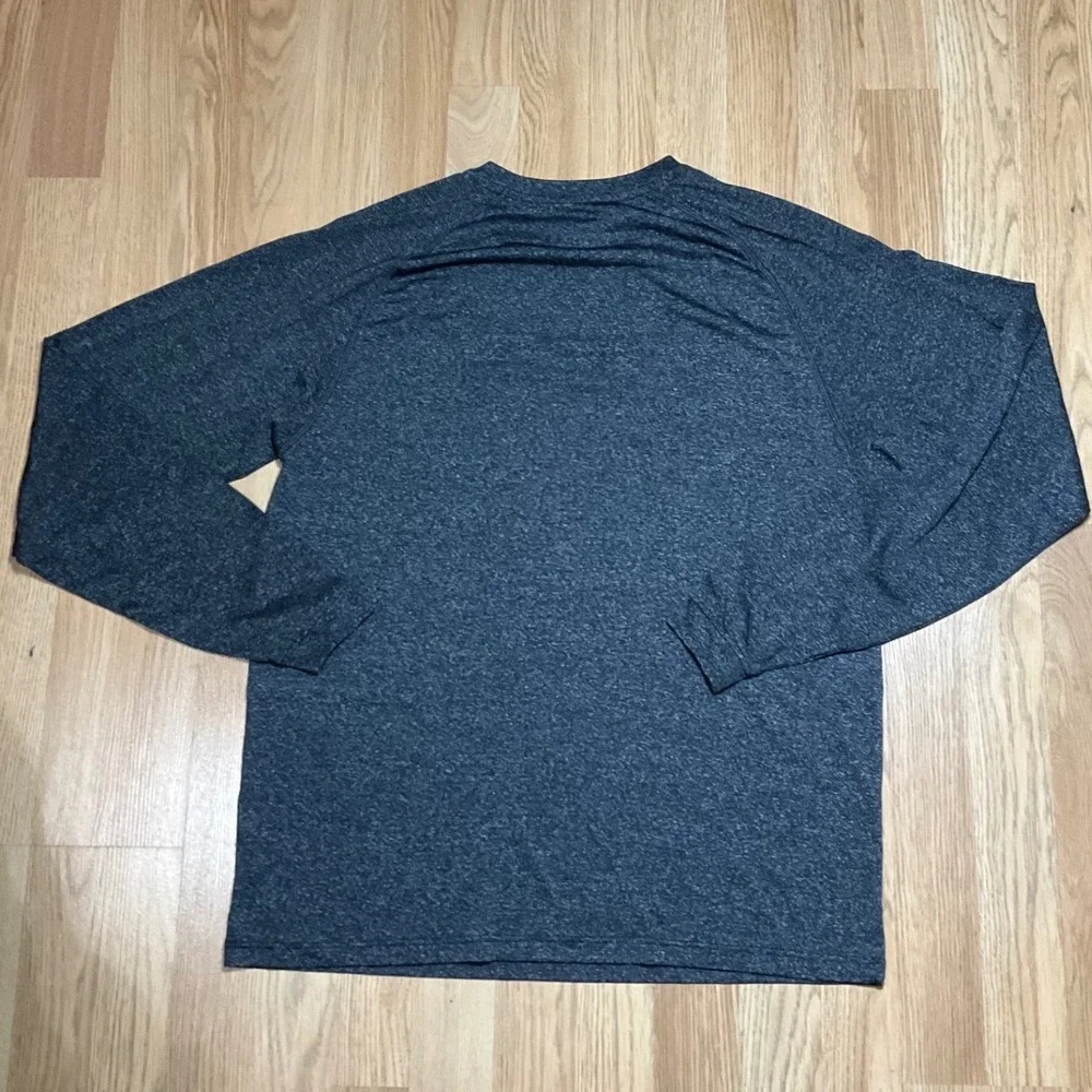 Adidas Houston Basketball NBA Climalite Long Sleeve Shirt Mens M Grey Heather